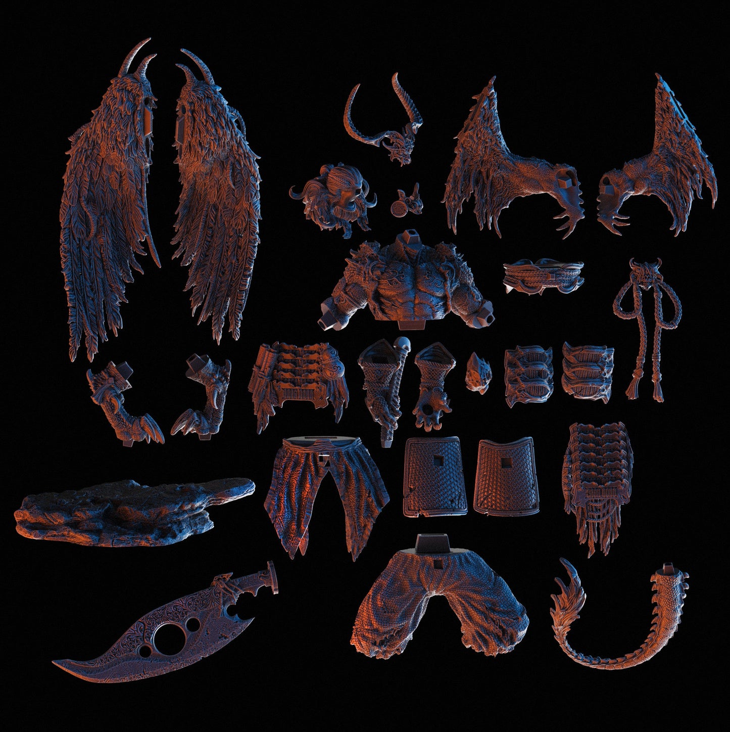 Japanese Samurai God - STL 3D Print Files