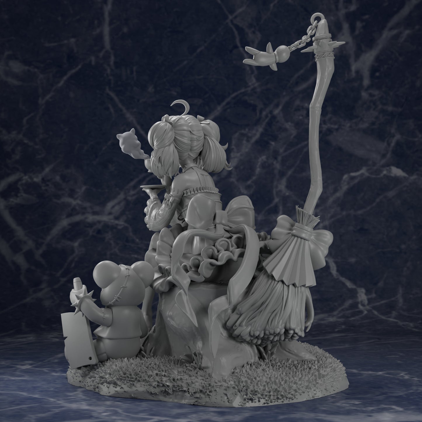 Black Maiden Enchantress - Dungeon & Fighter - STL 3D Print Files