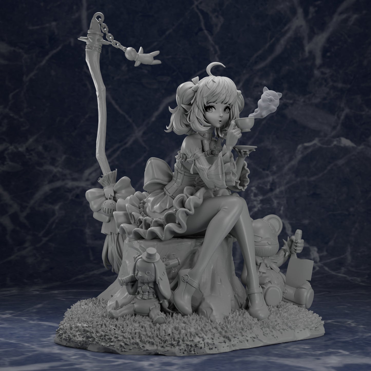 Black Maiden Enchantress - Dungeon & Fighter - STL 3D Print Files