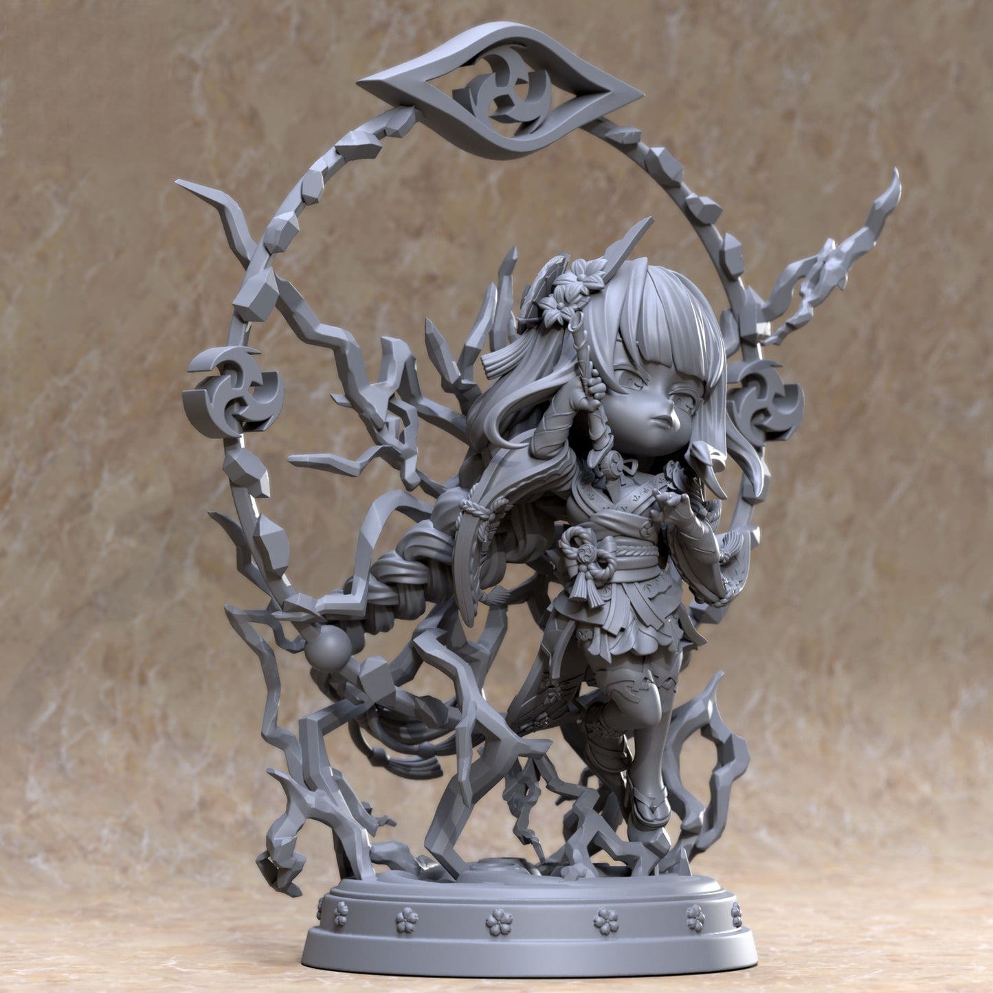 Chibi Raiden Shogun - Genshin Impact - STL 3D Print Files