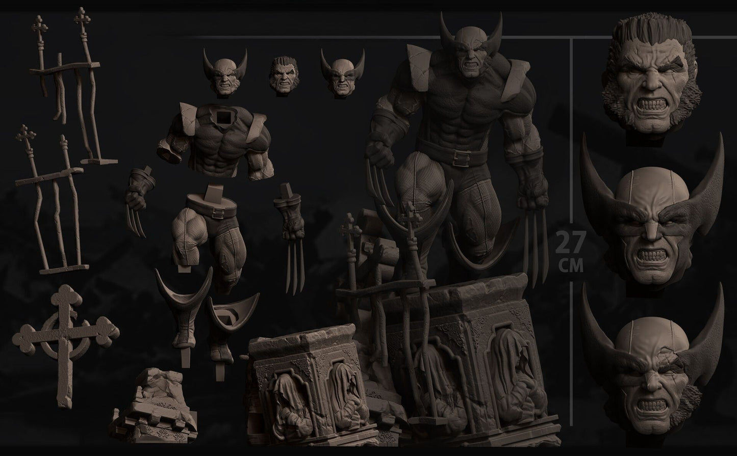 Old Wolverine - X-Men - STL 3D Print Files