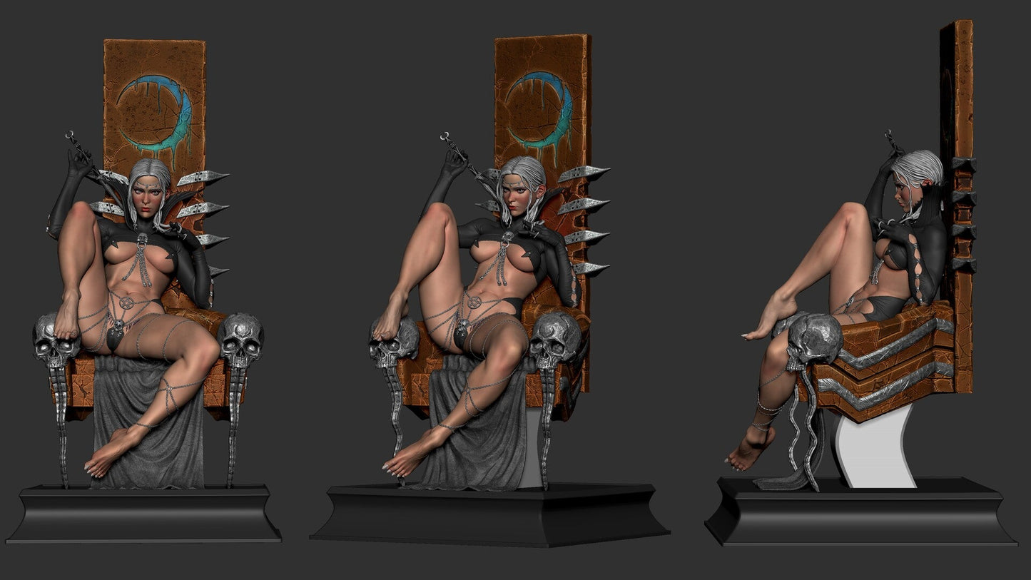 Throne Lady - STL 3D Print Files