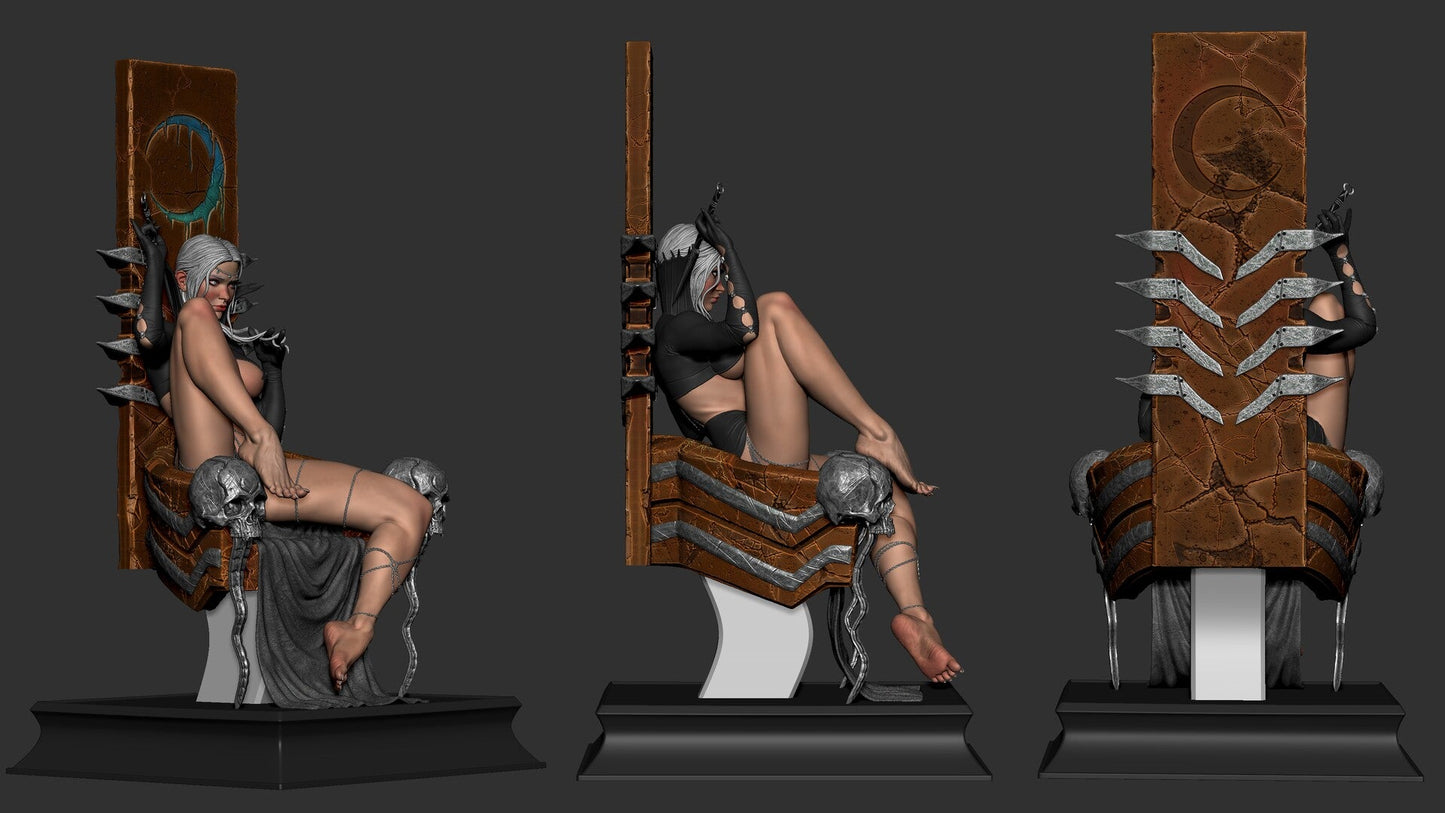 Throne Lady - STL 3D Print Files
