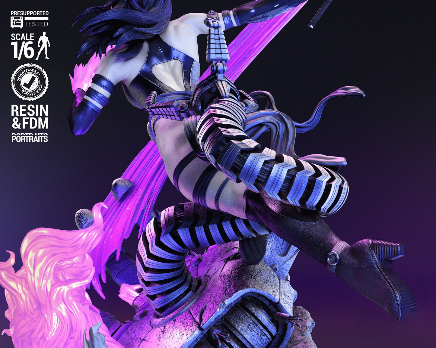 1588 Psylocke - X-men - STL 3D Print Files