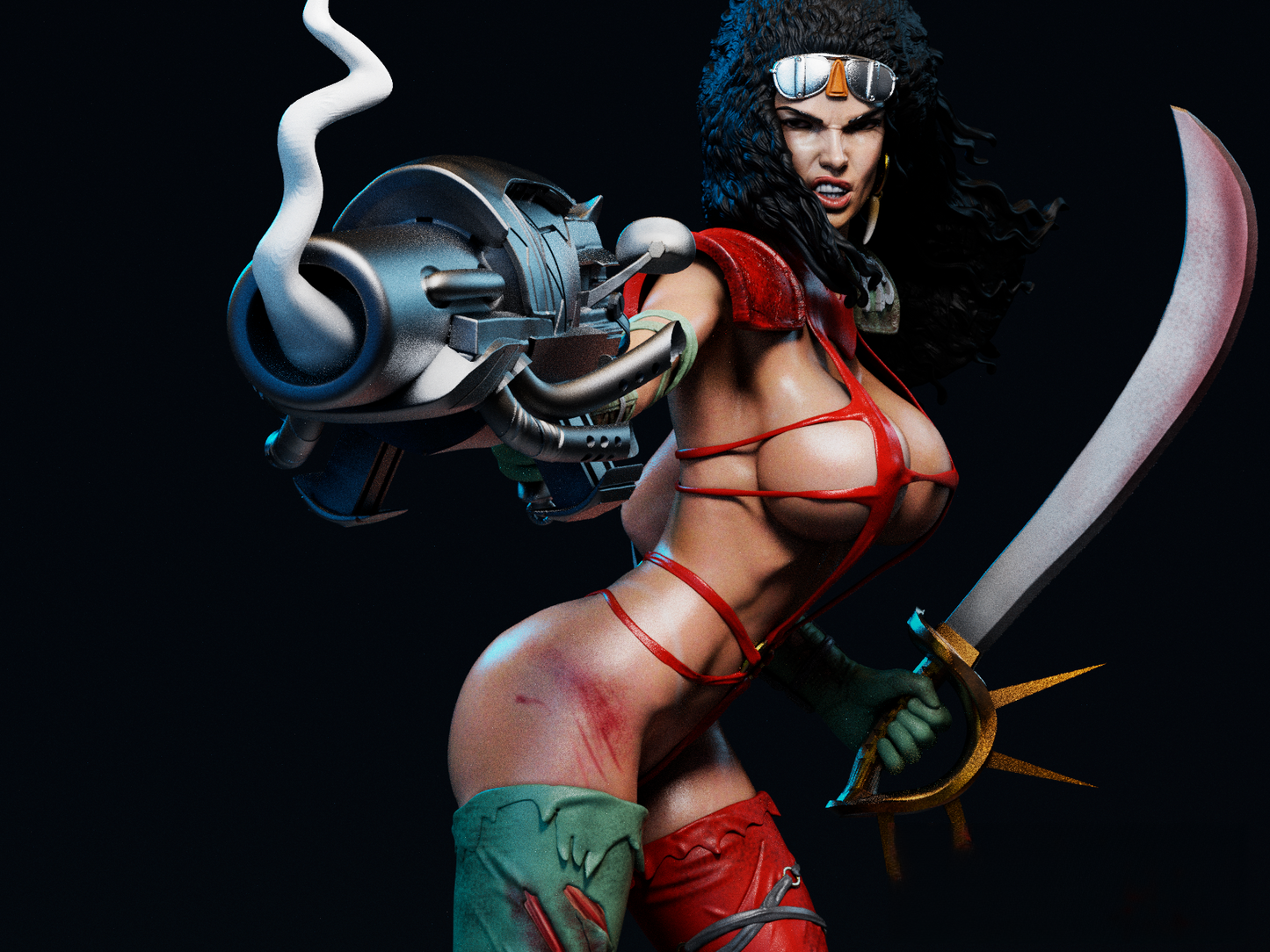 1503 Julie Strain - Heavy Metal 2000 - STL 3D Print Files