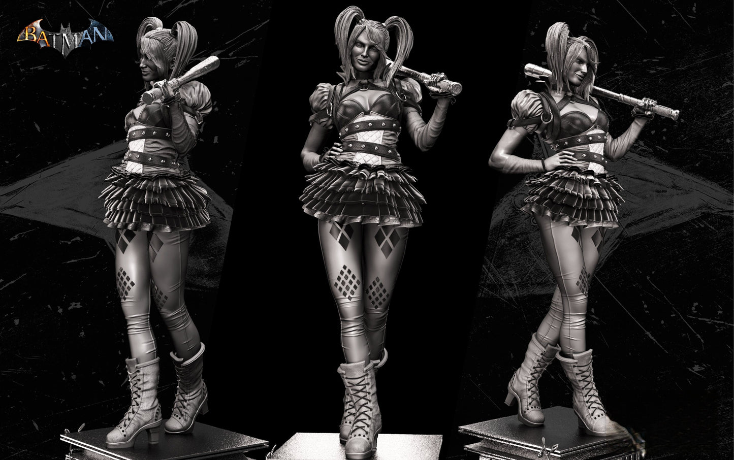 Harley Quinn Sculpture & Bust - STL 3D Print Files