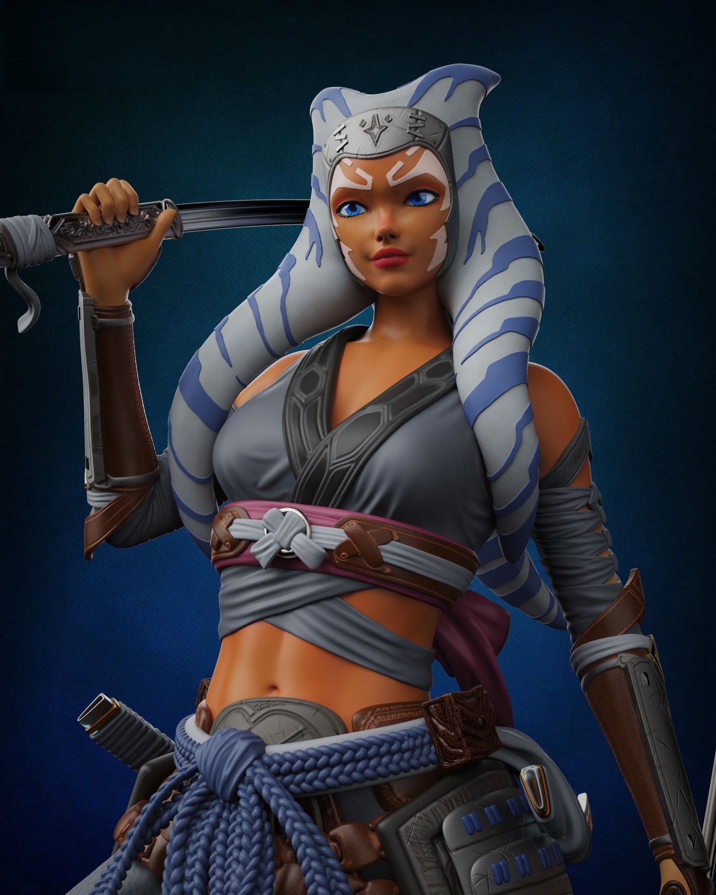 Ahsoka Tano Samurai - Star Wars - STL 3D Print Files