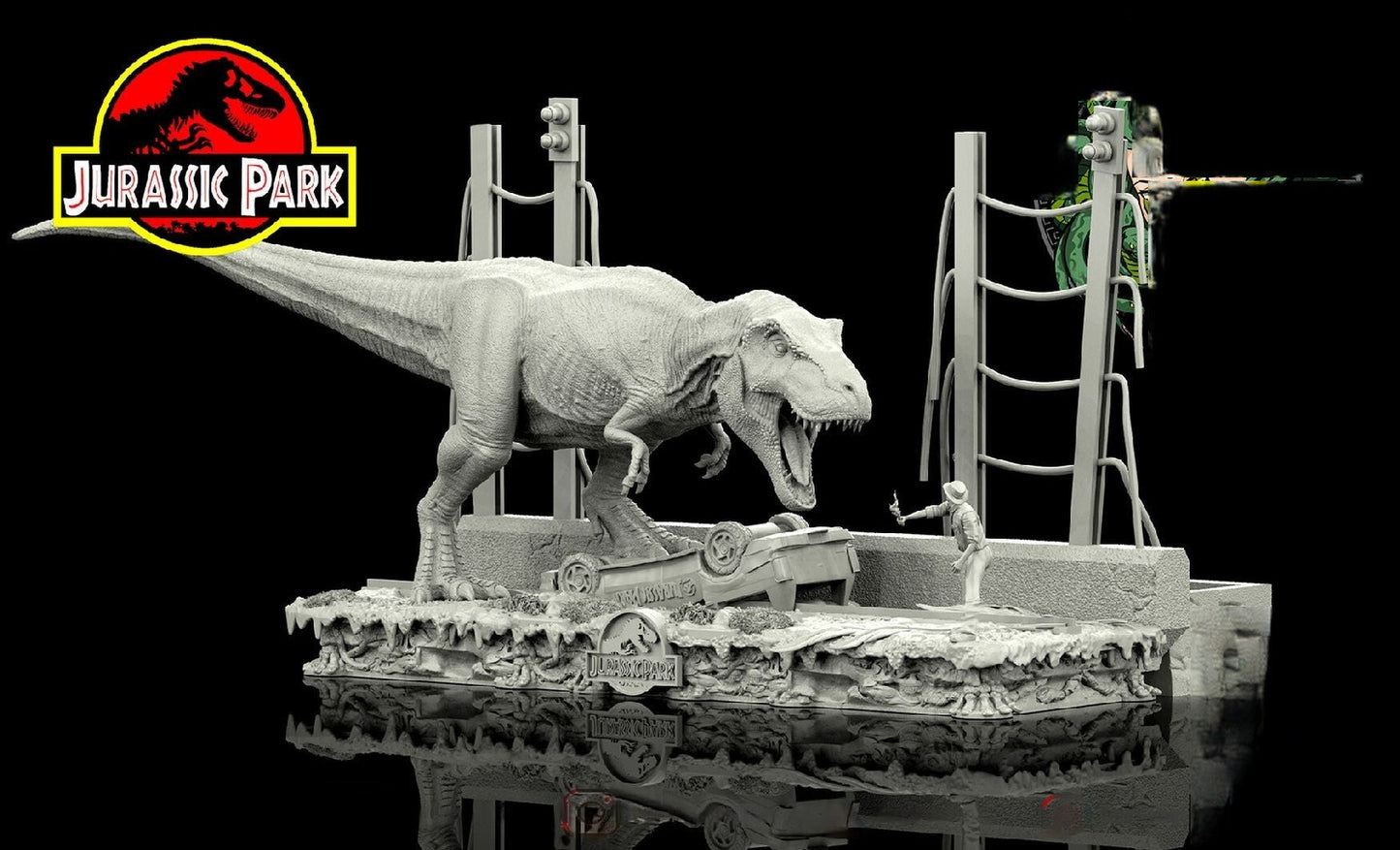 T-REX Diorama - JURASSIC PARK - STL 3D Print Files