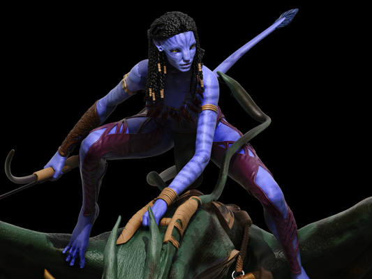 Neytiri with dragon - Avatar - STL 3D Print Files