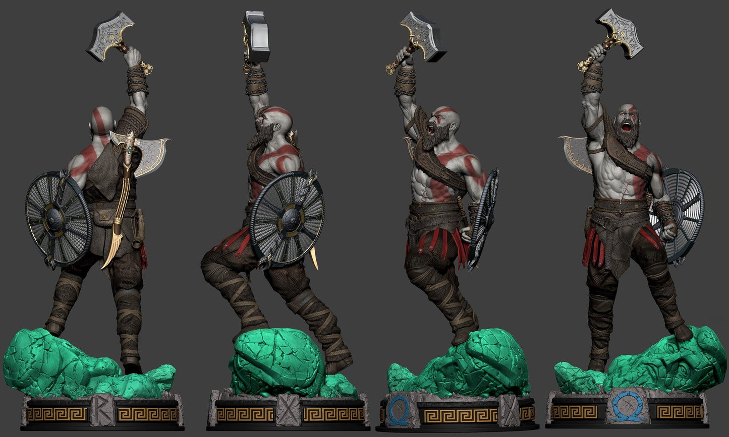 1533 KRATOS - God of War - STL 3D Print Files