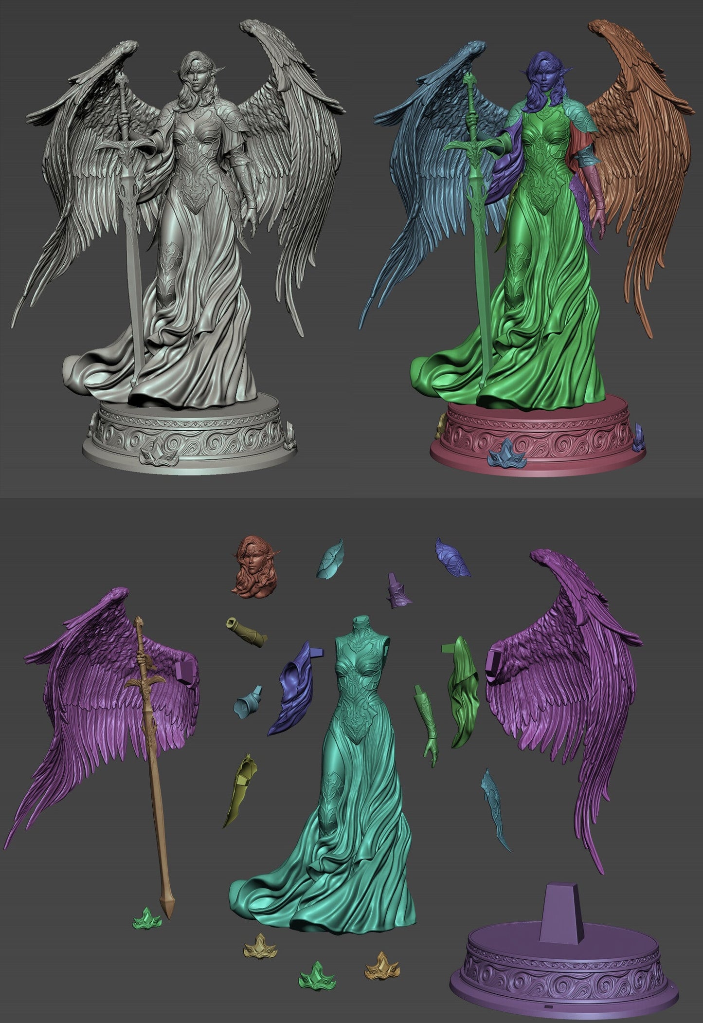 Elf Valkyrie - STL 3D Print Files