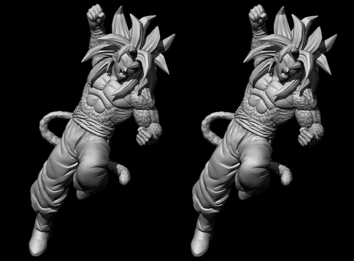 Goku SSJ4 AND Shenlong - Dragon Ball GT - STL 3D Print Files