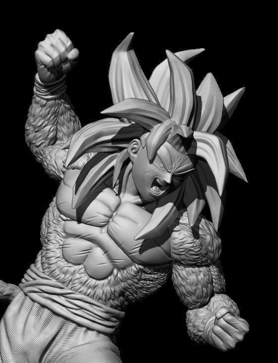 Goku SSJ4 AND Shenlong - Dragon Ball GT - STL 3D Print Files