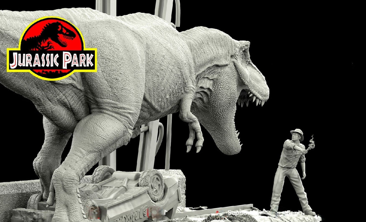 T-REX Diorama - JURASSIC PARK - STL 3D Print Files