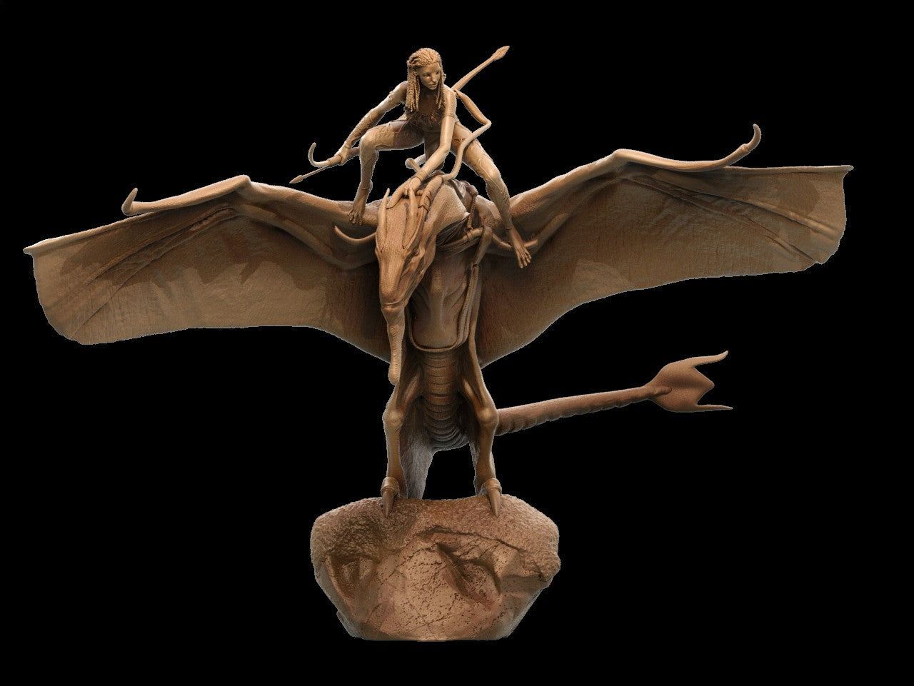 Neytiri with dragon - Avatar - STL 3D Print Files