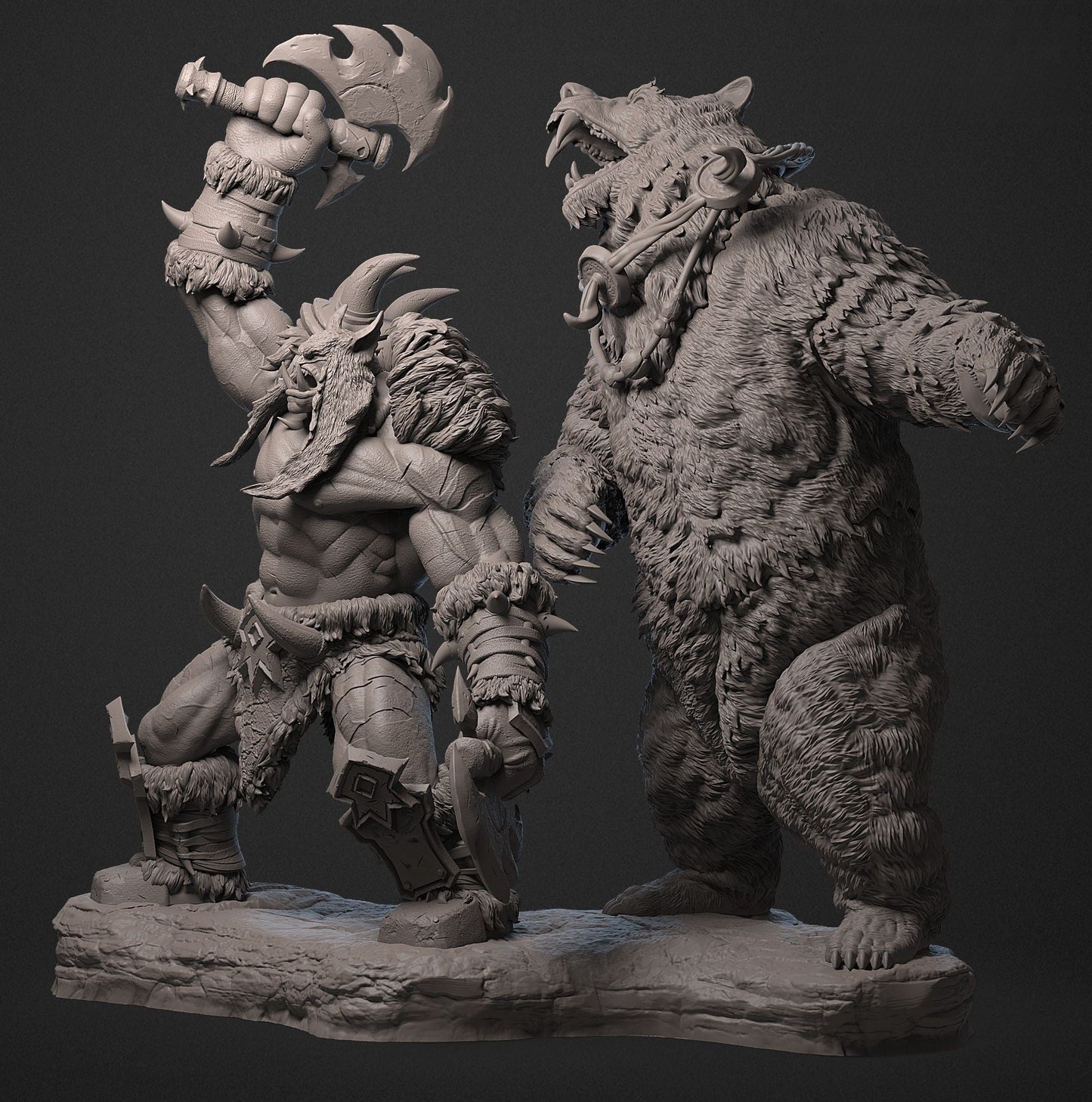 Rexxar and Misha - World of Warcraft - STL 3D Print Files