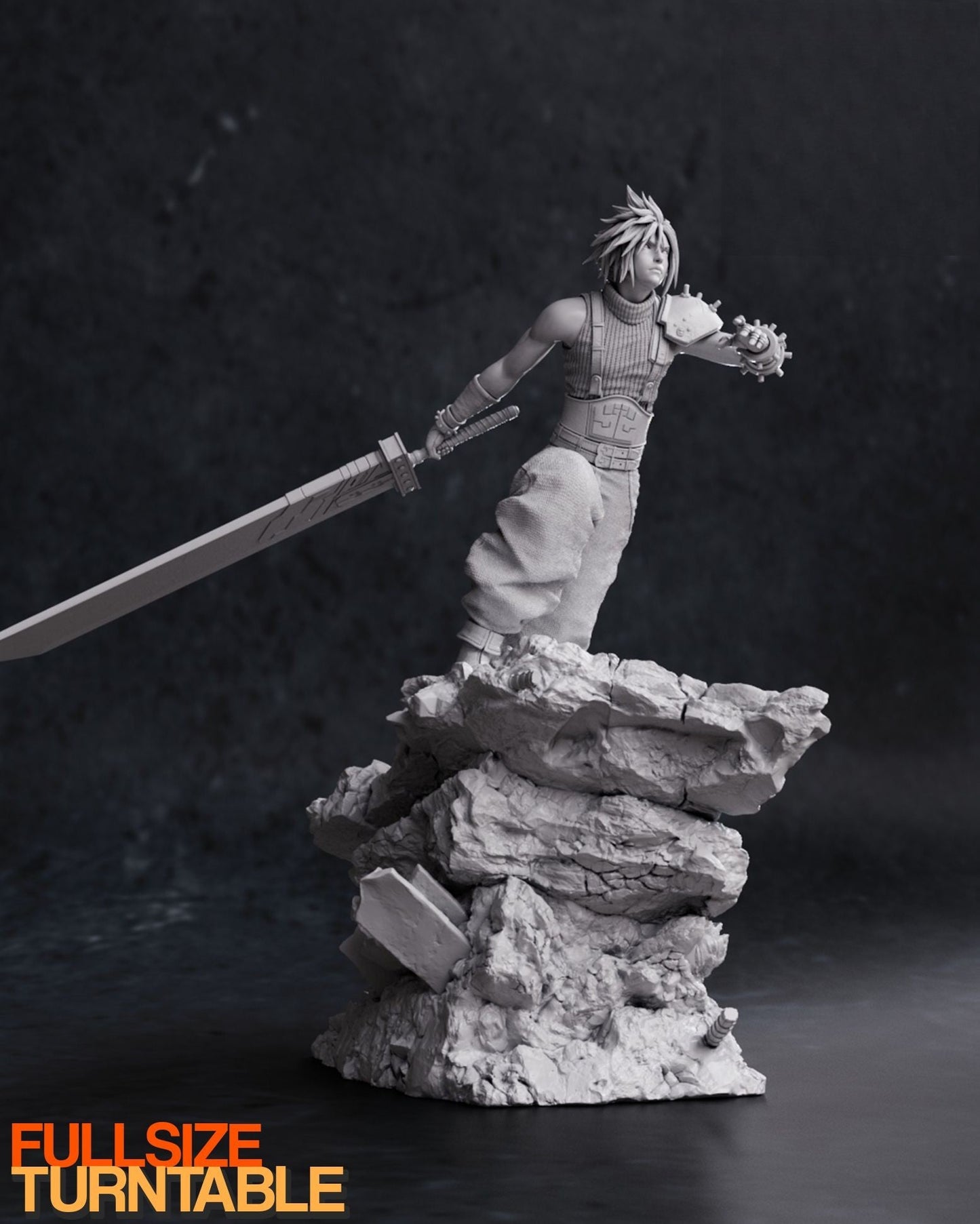 1230 Cloud - Final Fantasy - STL 3D Print Files