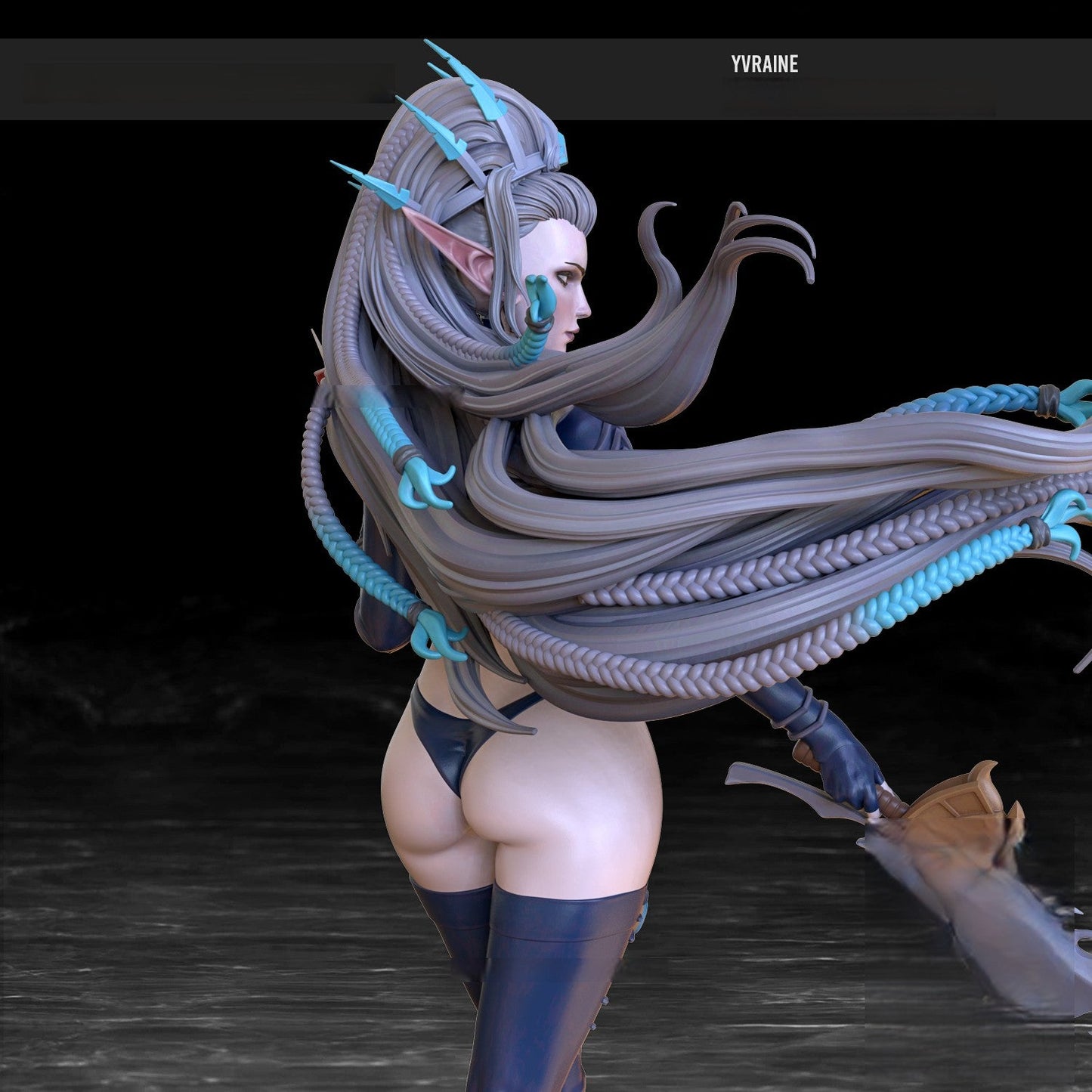 Yvraine NSFW with Gyrinx - Warhammer 40K - STL 3D Print Files