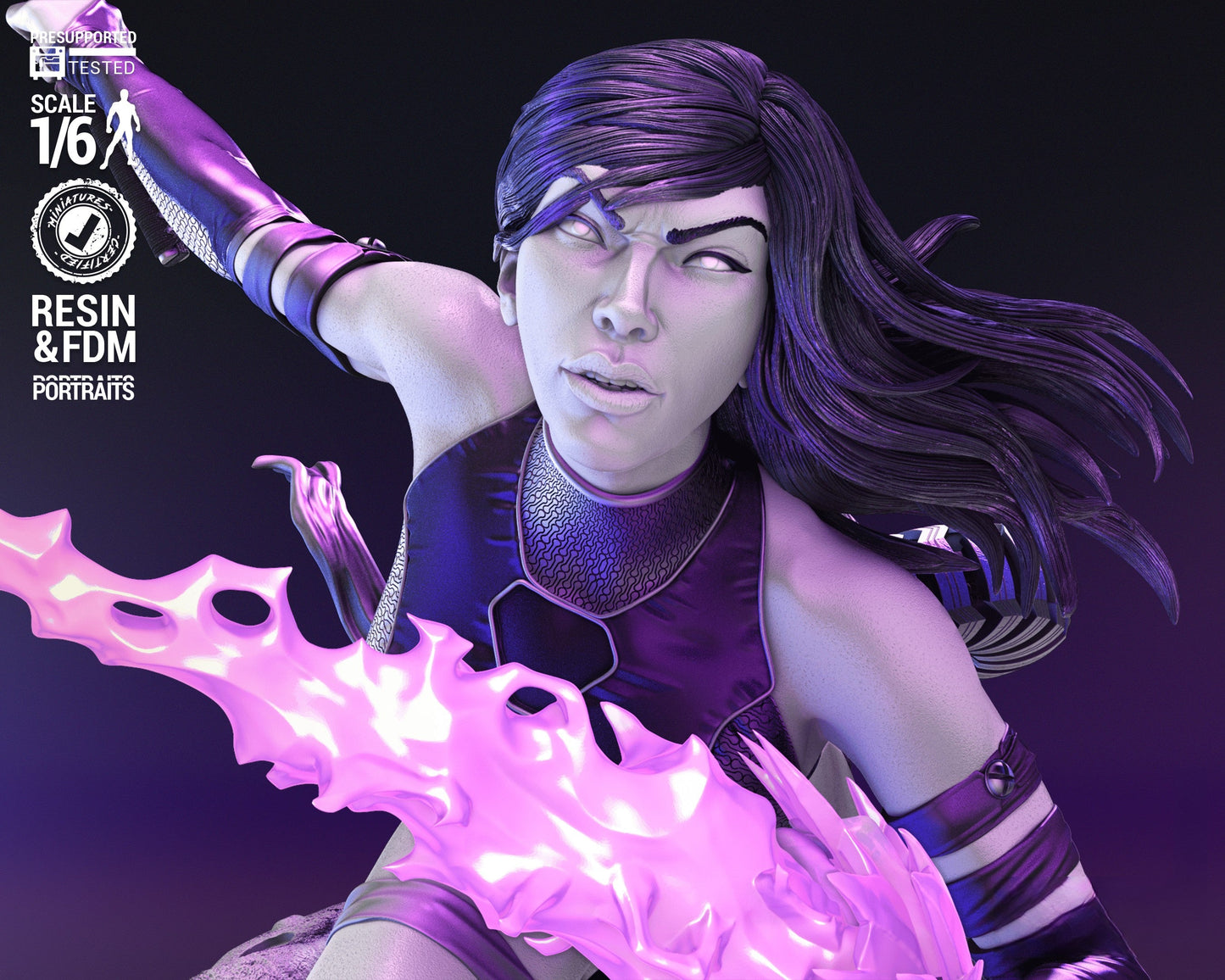 1588 Psylocke - X-men - STL 3D Print Files