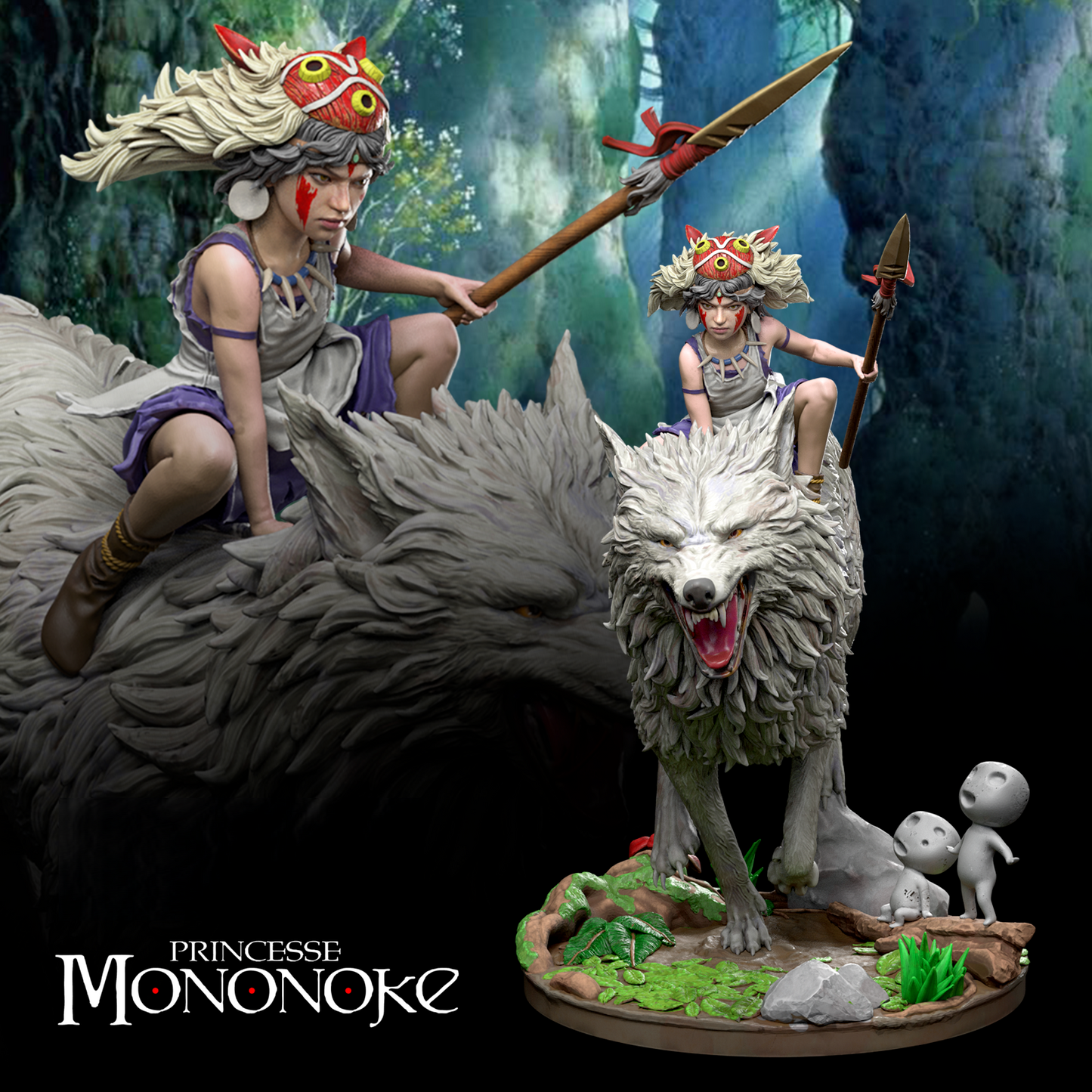 1253 Princess Mononoke - STL 3D Print Files