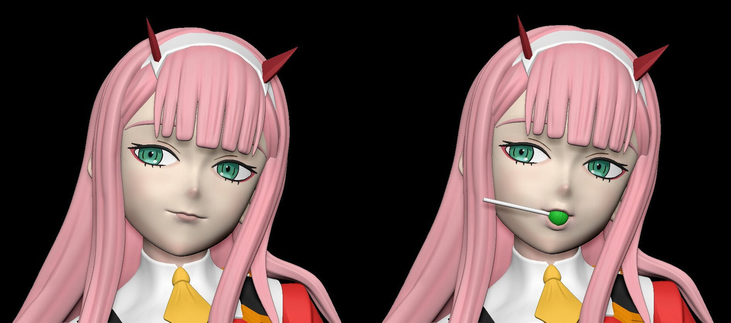 Zero Two NSFW - DARLING in the FRANXX  - STL 3D Print Files