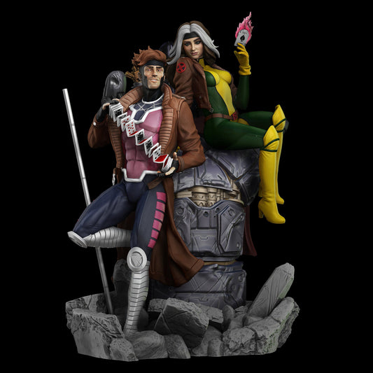 Gambit & Rogue - X-men - STL 3D Print Files