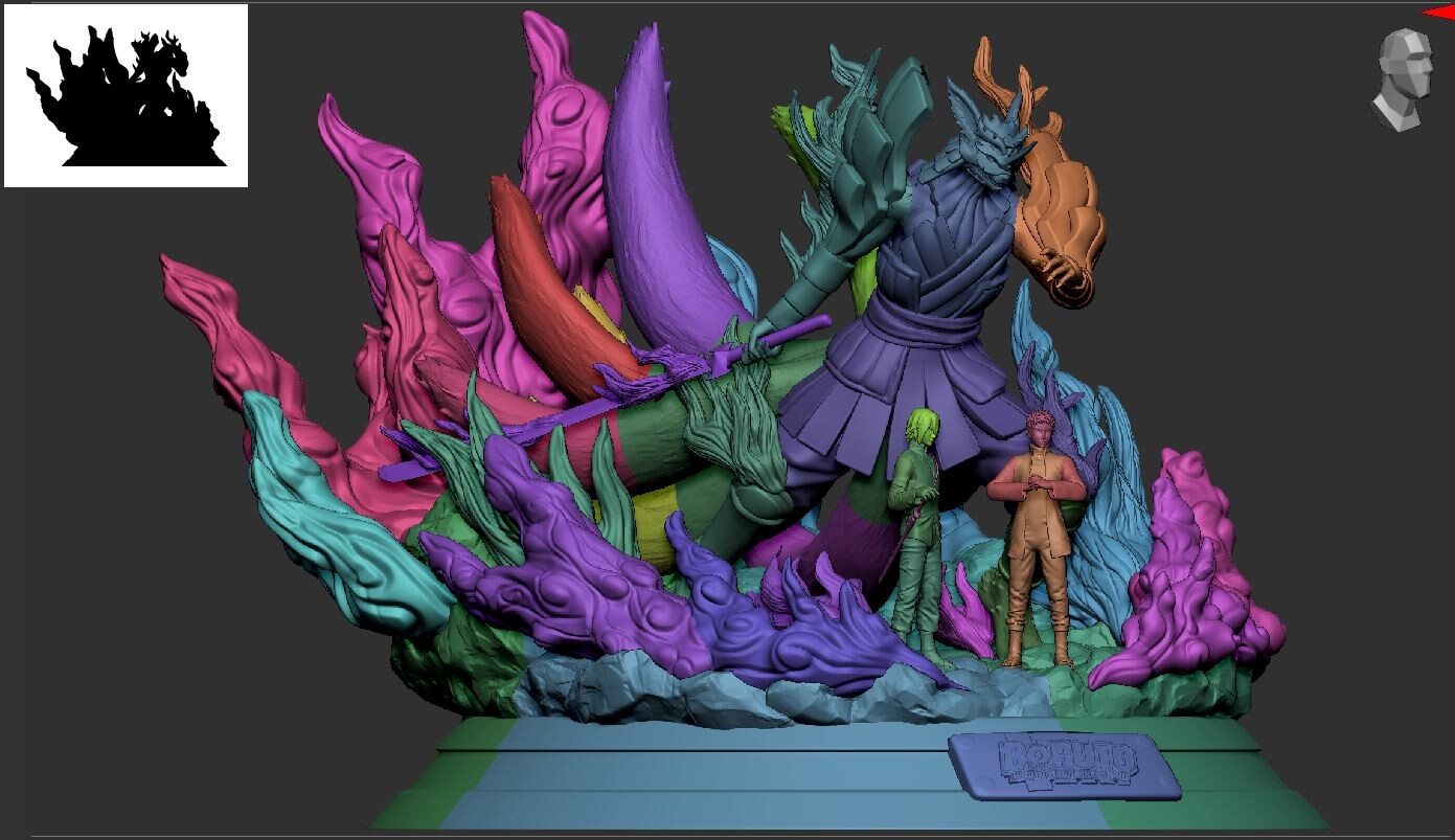 Kurama Naruto X Susanoo Sasuke - Naruto  - STL 3D Print Files