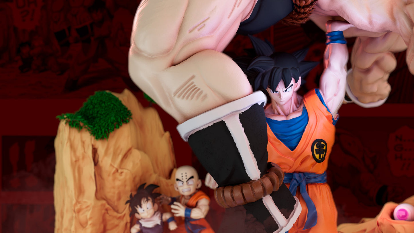 Goku VS Nappa Diorama - Dragon ball  - STL 3D Print Files