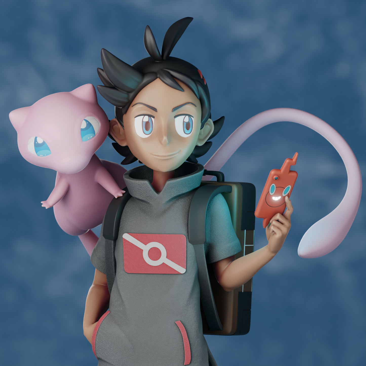 Goh and Mew - Pokemon - STL 3D Print Files