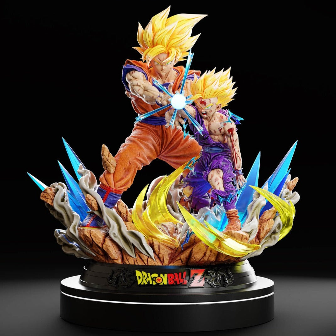 Goku And Gohan Kamehameha - Dragon Ball Z - STL 3D Print Files