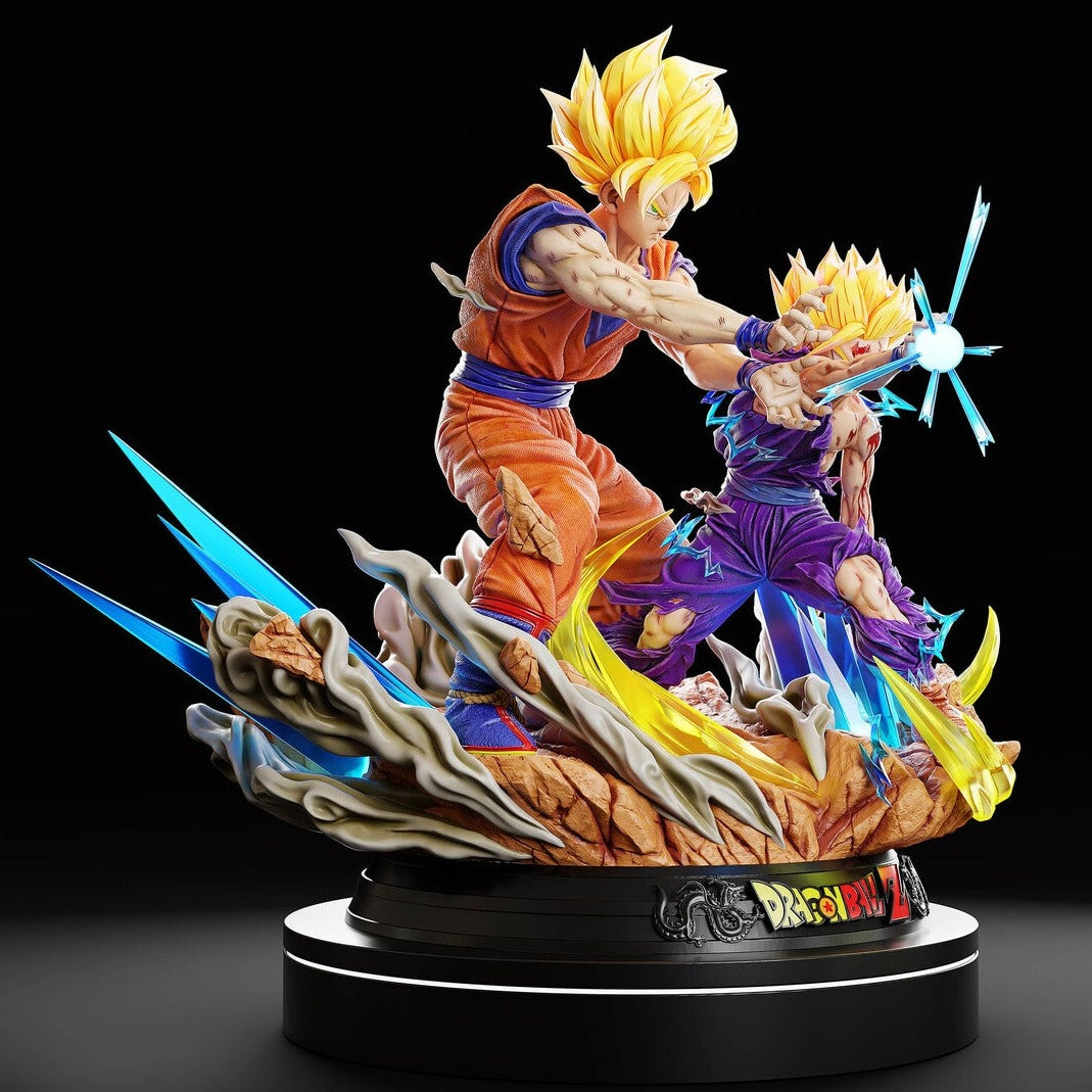 Goku And Gohan Kamehameha - Dragon Ball Z - STL 3D Print Files