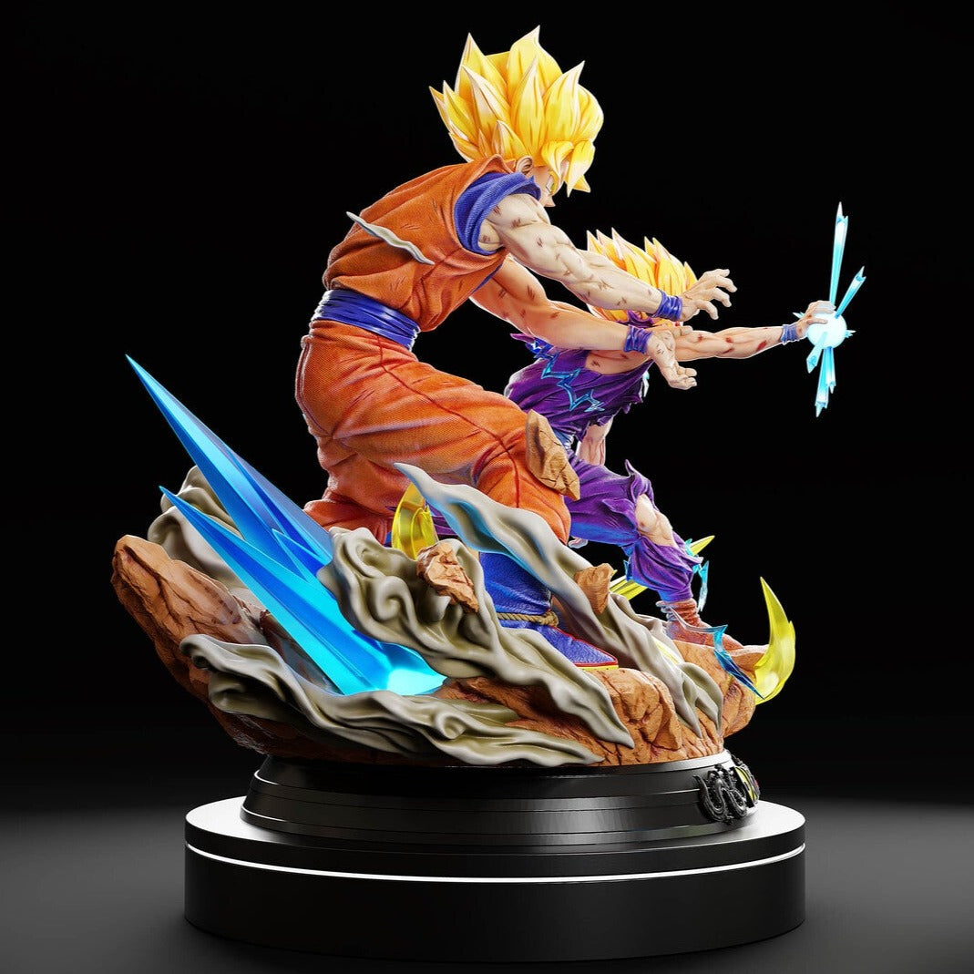 Goku And Gohan Kamehameha - Dragon Ball Z - STL 3D Print Files