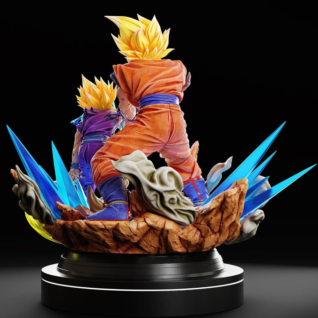 Goku And Gohan Kamehameha - Dragon Ball Z - STL 3D Print Files