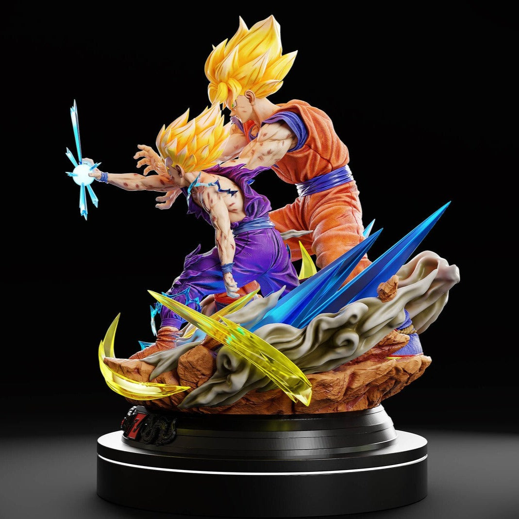 Goku And Gohan Kamehameha - Dragon Ball Z - STL 3D Print Files