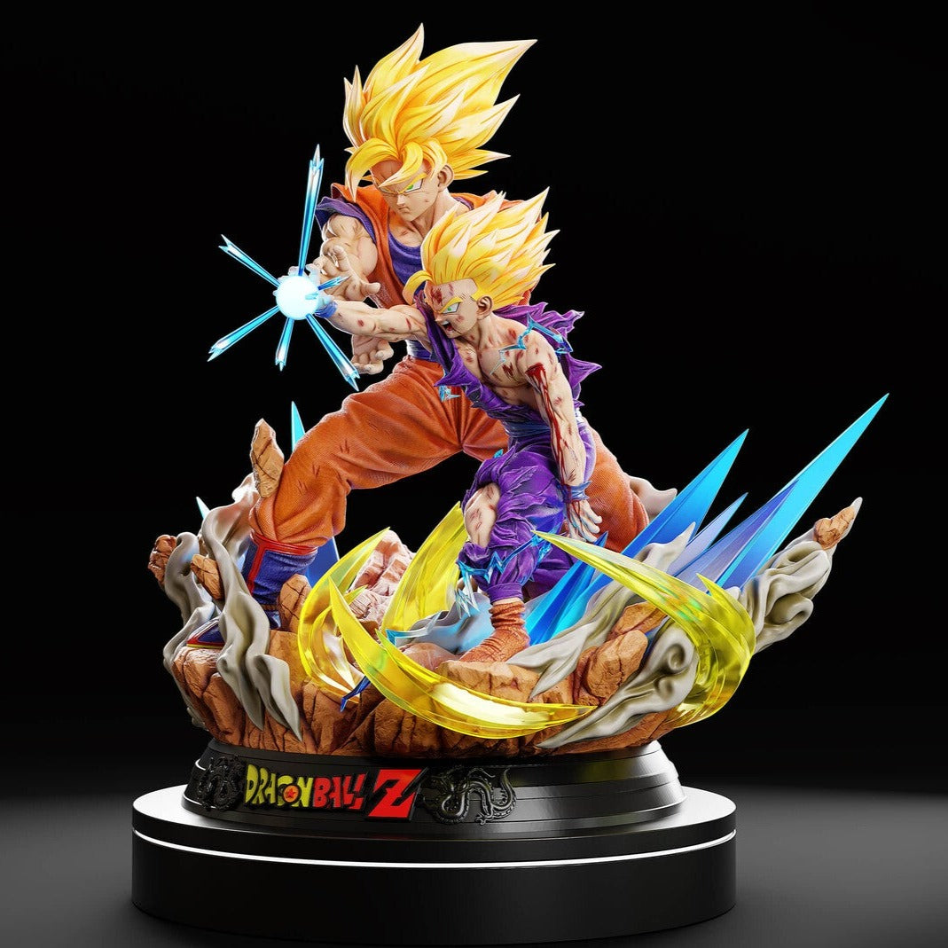 Goku And Gohan Kamehameha - Dragon Ball Z - STL 3D Print Files