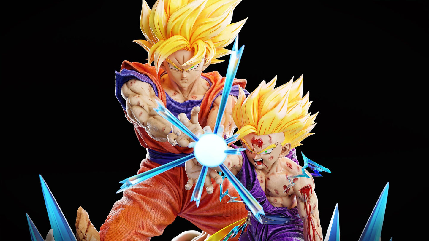 Goku And Gohan Kamehameha - Dragon Ball Z - STL 3D Print Files