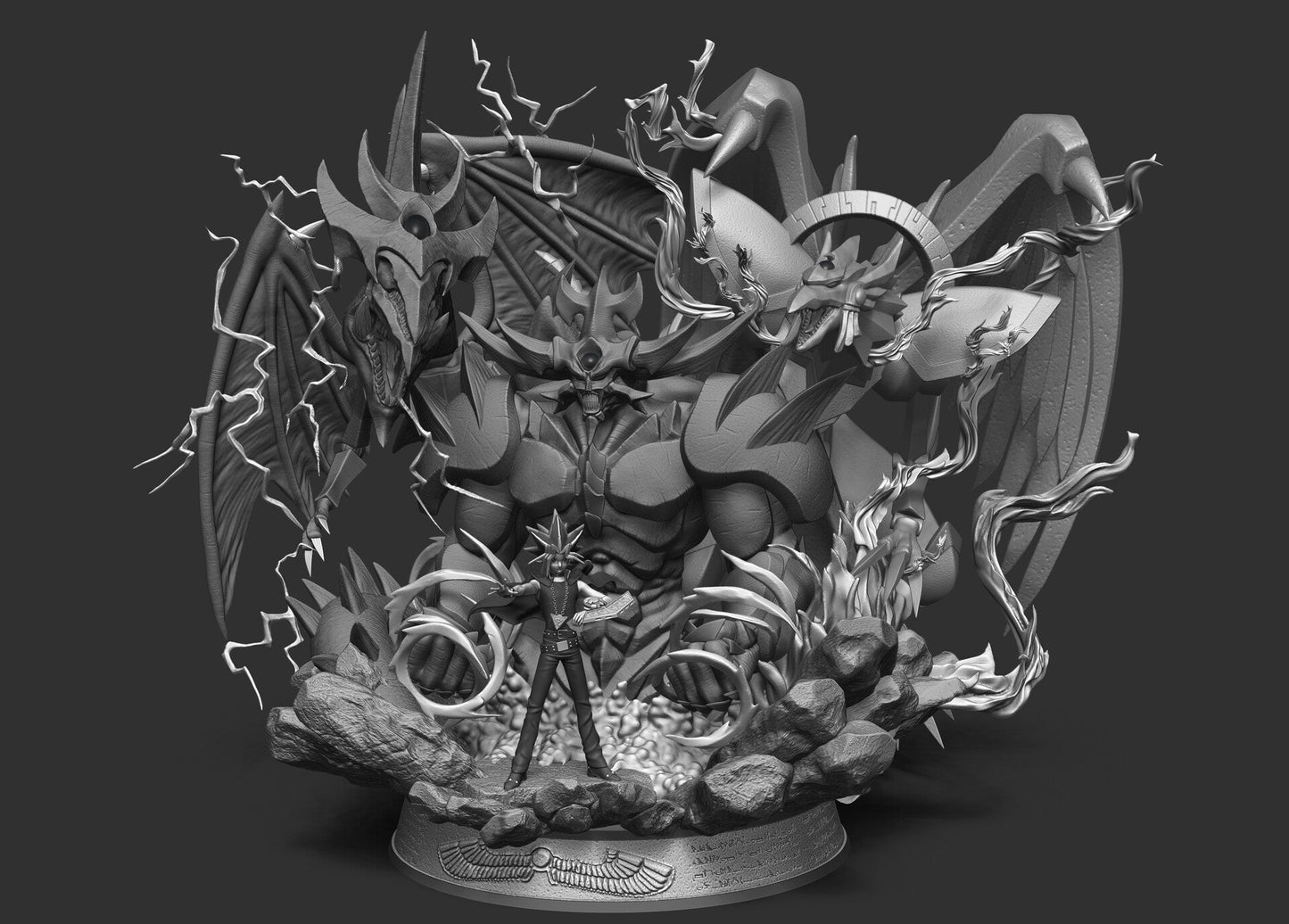 Yugi And Three Legendary Gods - STL 3D Print Files