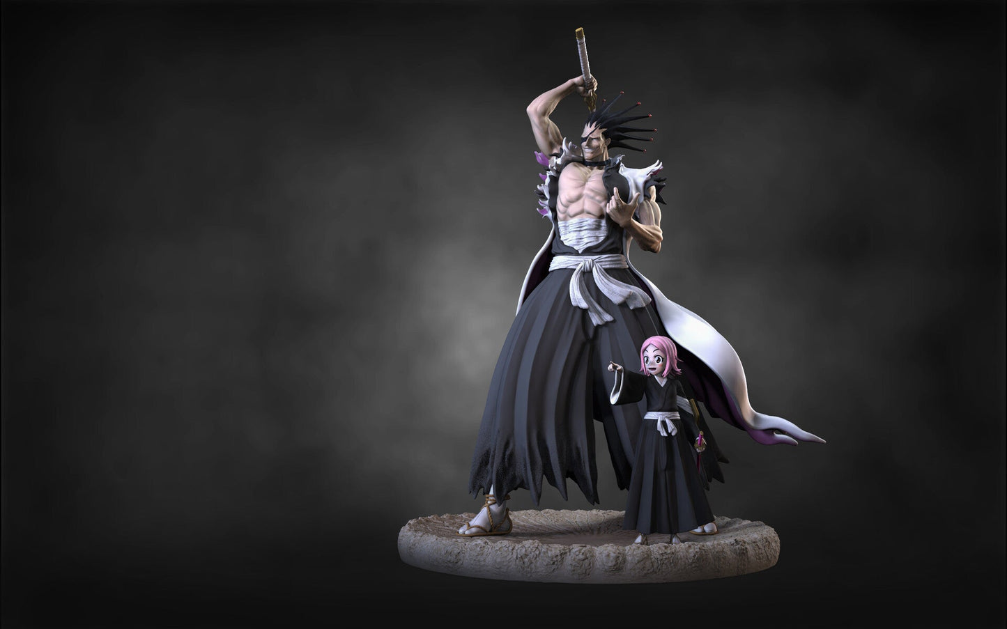 Zaraki Kenpachi and Yachiru - Bleach - STL 3D Print Files