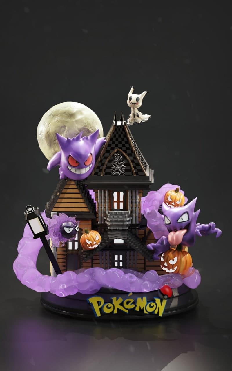 Halloween Gengar Diorama - Pokemon - STL 3D Print Files