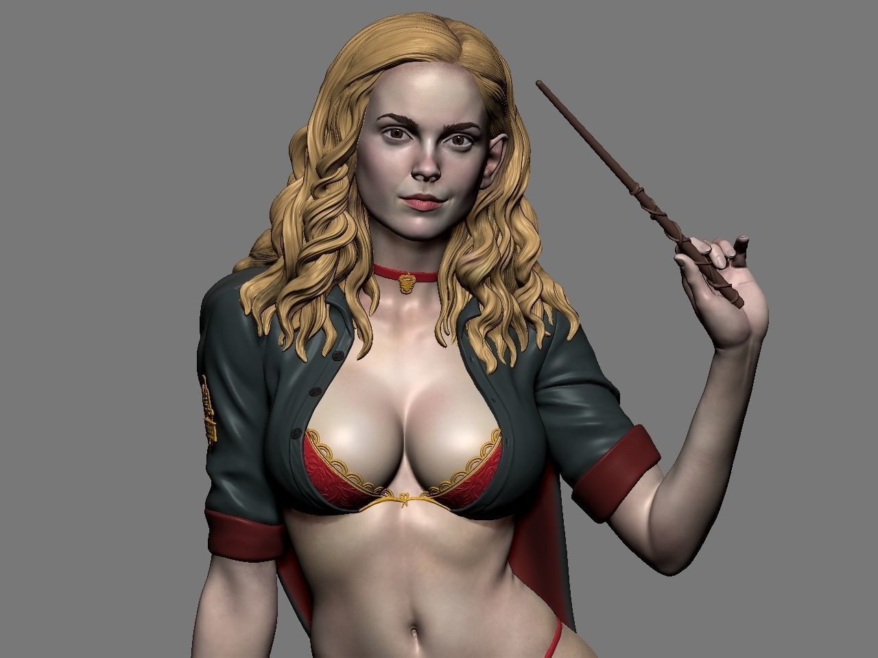 Hermione Adult on the Broomstick - Harry Potter - STL 3D Print Files