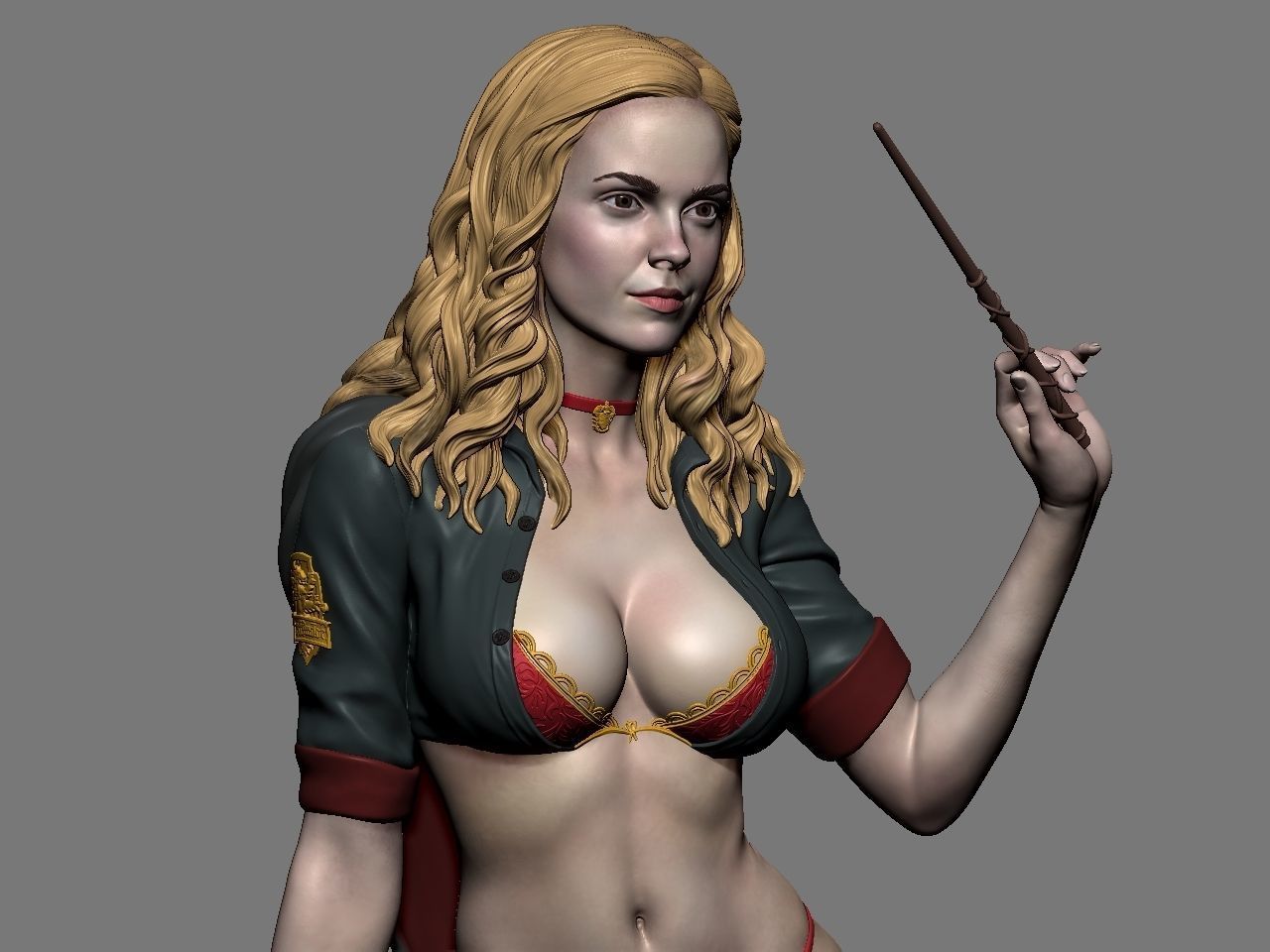 Hermione Adult on the Broomstick - Harry Potter - STL 3D Print Files