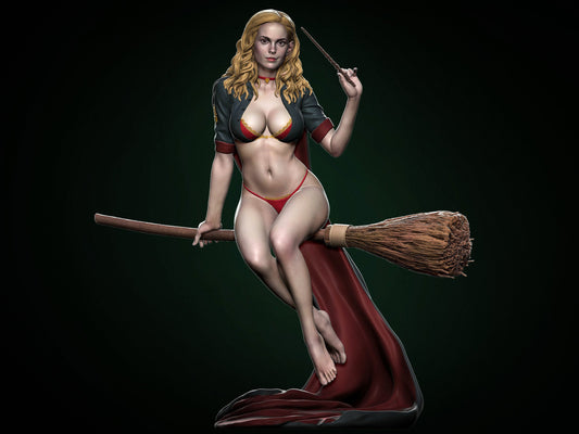 Hermione Adult on the Broomstick - Harry Potter - STL 3D Print Files