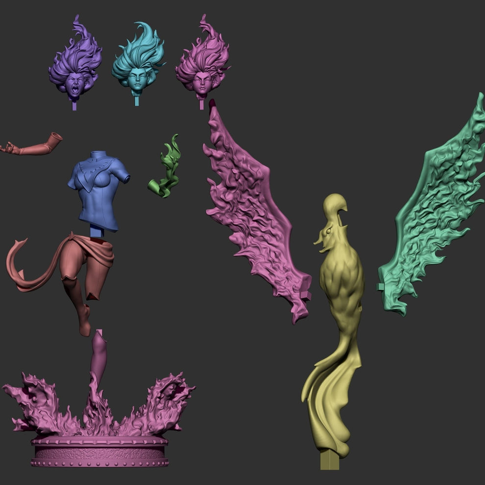 Jean Grey And Dark Phoenix X men STL 3D Print Files My Stl jean-grey-and-dark-phoenix-x-men-stl-3d-print-files-my-stl