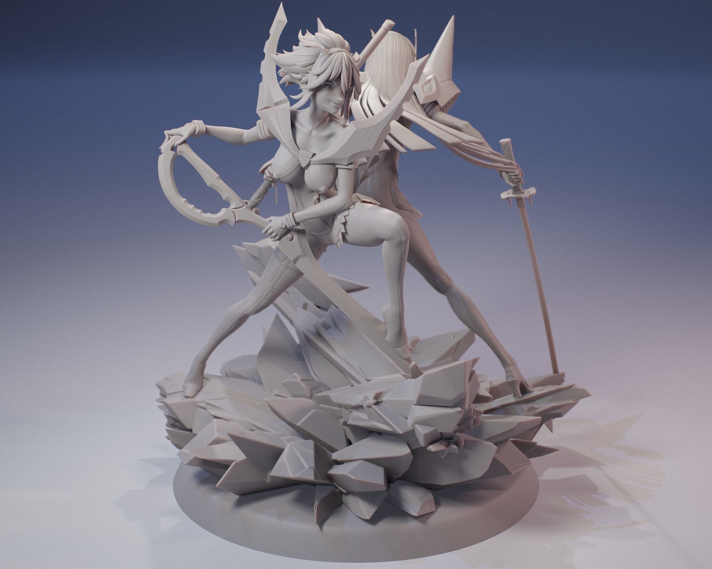 Satsuki and Ryuko - Kill la Kill - STL 3D Print Files