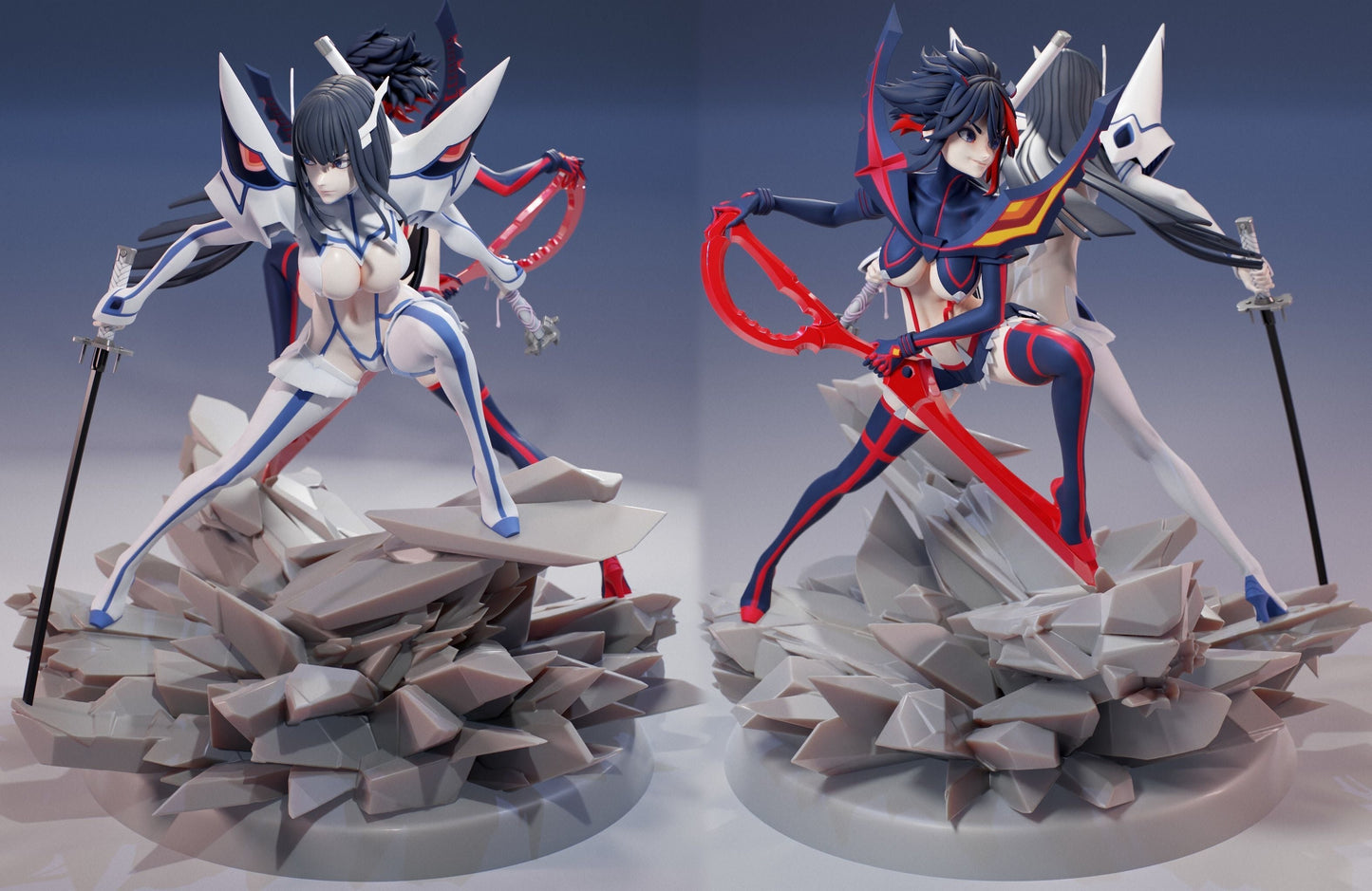 Satsuki and Ryuko - Kill la Kill - STL 3D Print Files