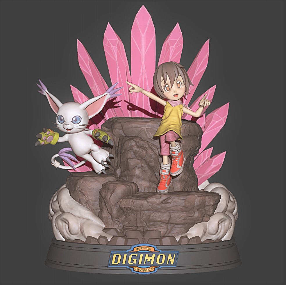 Hikari and Angewomon - Digimon - STL 3D Print Files