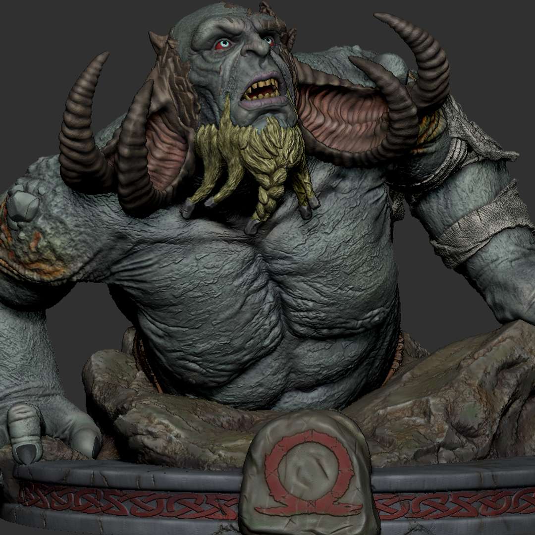 Kratos VS Troll - God of War Diorama - STL 3D Print Files