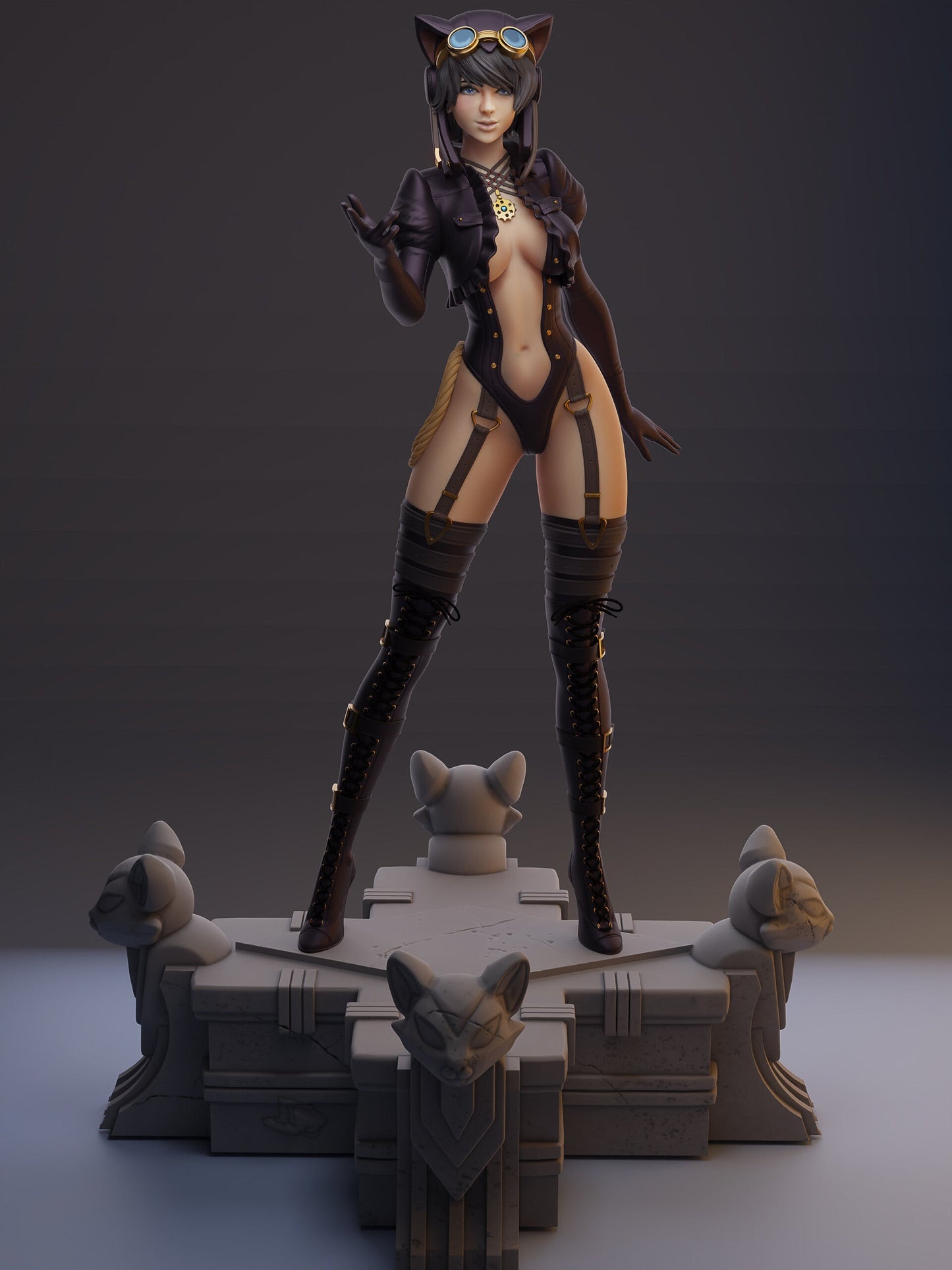 Steampunk Catwoman NSFW - STL 3D Print Files