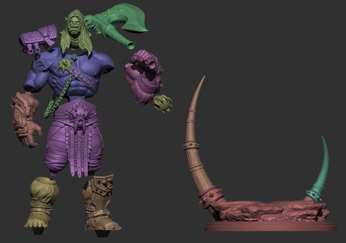 Grommash Hellscream - World of Warcraft - STL 3D Print Files