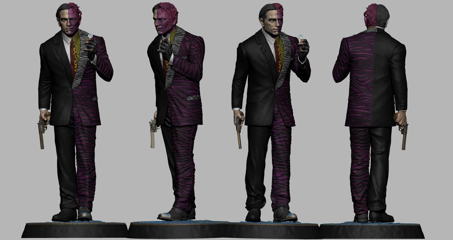 Two face - Tommy Lee Jones - Batman - STL 3D Print Files